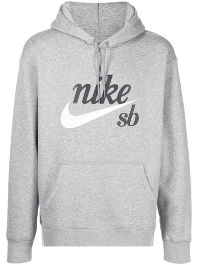 Nike Sb Skate Hoodie In Dark Grey Heather,white | ModeSens