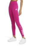 Nike Air Women's High-waisted Leggings In Fireberry,white