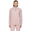 Nike Pink Fleece Sportswear 1/4 Zip Sweatshirt In 645 Champag