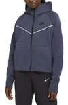 Nike Sportswear Tech Fleece Windrunner Women's Full-zip Hoodie In Thunder Blue/ Black