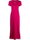 Nike Women's Sportswear Icon Clash Cotton Maxi Dress In Fucsia