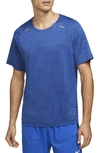 Nike Rise 365 Run Division Men's Short-sleeve Running Top In Midnight Navy,game Royal