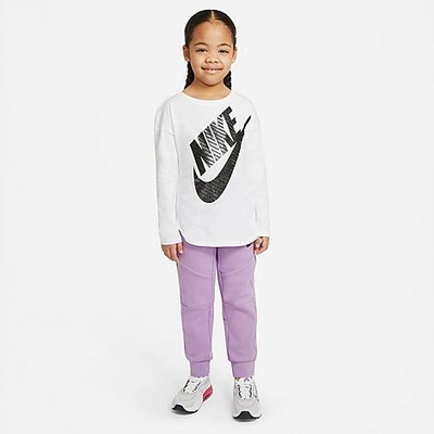 Nike Sportswear Tech Fleece Little Kids' Pants In Pink Foam