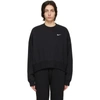 Nike Sportswear Essential Women's Fleece Crew Sweatshirt In Black,white