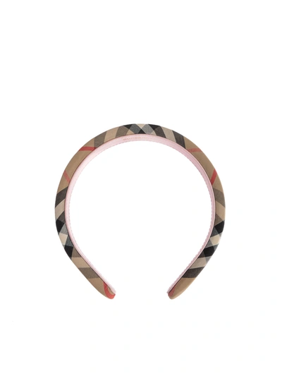 Burberry Vintage Check Headband In Beige