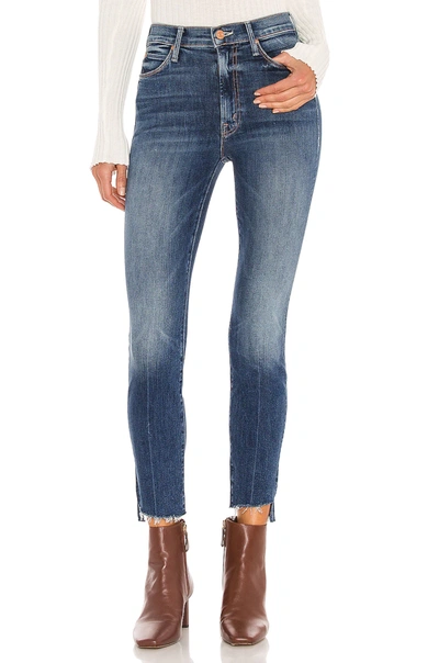 Mother Stunner Side High Rise Cropped Skinny Jeans In Walking On Coals