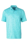 Cutter & Buck Pike Constellation Print Performance Polo In Submerge