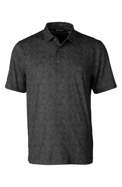 Cutter & Buck Pike Constellation Print Performance Polo In Black