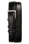 Torino Kipskin Leather Belt In Black