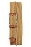 Torino Woven Cotton Belt In Khaki