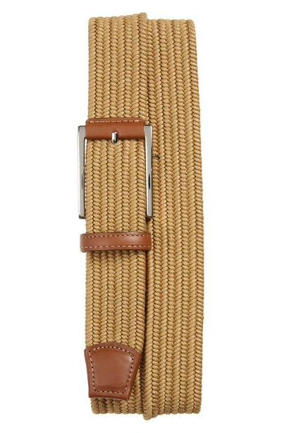 Torino Woven Cotton Belt In Khaki