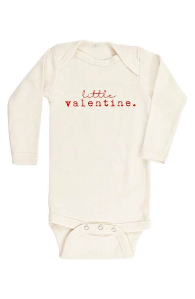 Tenth & Pine Babies' Little Valentine Organic Cotton Bodysuit In Natural