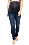 Nom Maternity Soho Skinny Over The Bump Maternity Jeans In Heather Blue