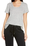 Bp. Scoop Neck Hacci Knit Sleep T-shirt In Grey Pearl Marl