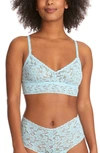 Hanky Panky Retro Longline Bralette In Rain Cloud Blue