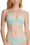 Hanky Panky 'signature Lace' Padded Bralette In Mint Sprig Green