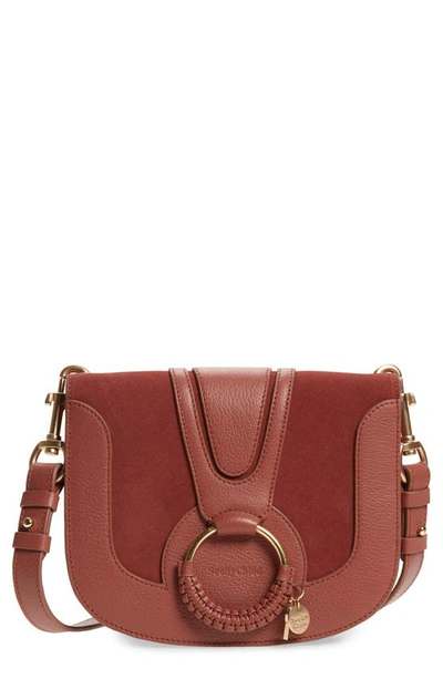 See By Chloé Hana Suede & Leather Shoulder Bag In Fawn Brown