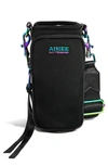Aimee Kestenberg On Top Of The World Water Bottle Bag In Black Smooth W/ Iridescent