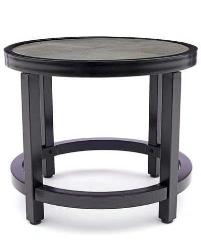 Furniture Closeout! Deco Outdoor 24" Round End Table, Created For Macy's In Charcoal