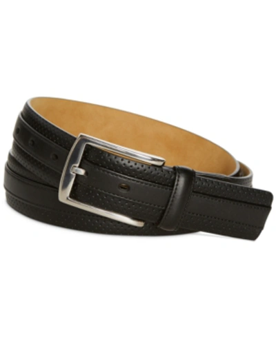 Pga Tour Men's Faux Leather All-in-one Belt In Black