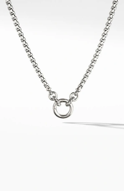 David Yurman Chain Amulet Vehicle Box Chain Necklace In Silver