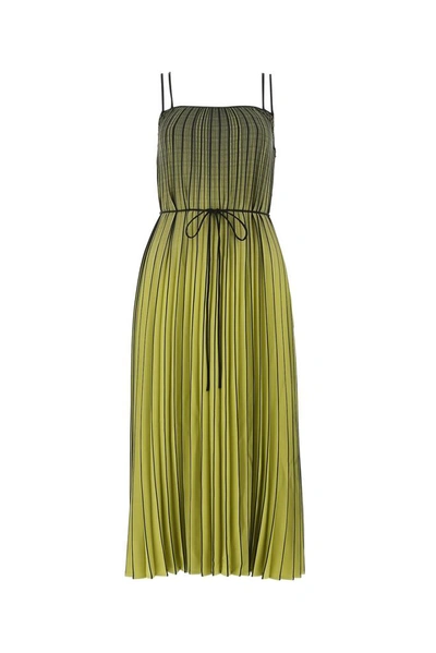 Proenza Schouler Pleated Sleeveless Dress In Light Green