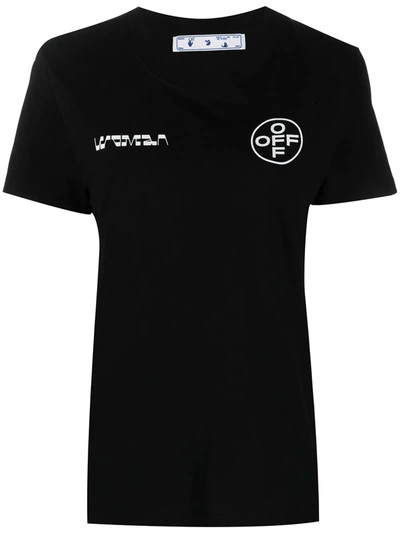 Off-white Logo-print Short-sleeve T-shirt In Black