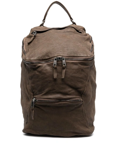 Giorgio Brato External Pockets Backpack In Brown