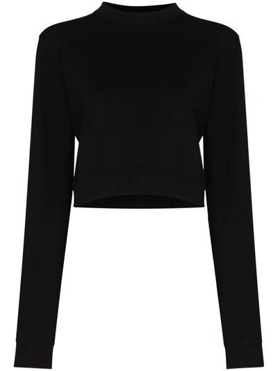Alyx Logo-print Cropped Sweatshirt In Black