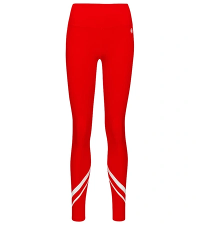 Tory Sport Tory Burch Weightless Chevron Legging In Red/snow White