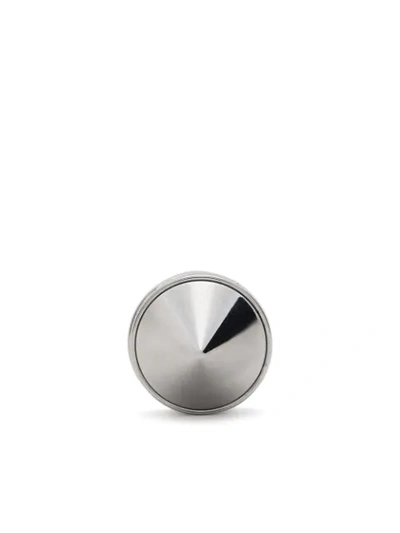 Dsquared2 D2 Logo Stud Mono Earring In Palladium