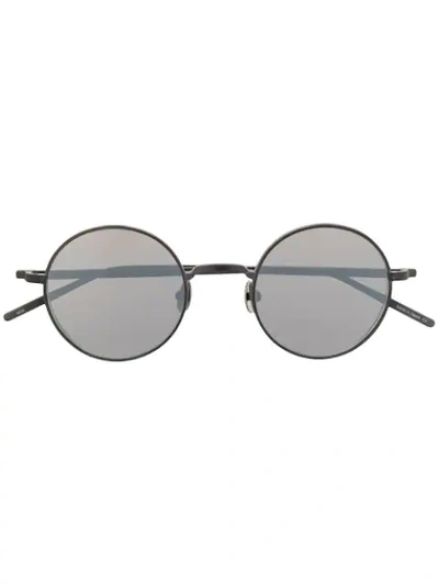 Matsuda M3087 Round-frame Sunglasses In Matte Black/silver