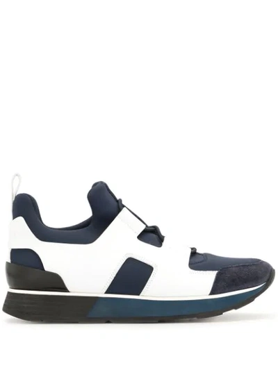 Pre-owned Hermes  H Panelled Trainers In Blue