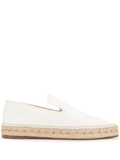 Pre-owned Celine  Round Toe Espadrilles In White