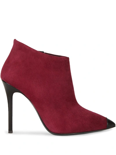 Giuseppe Zanotti Pointed Leather Ankle Boots In Red