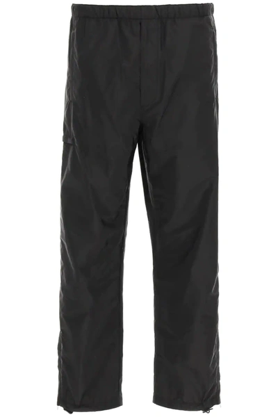 Prada Jogger Trousers In Re-nylon Gabardine In Black