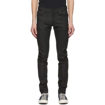 Naked And Famous Black Super Guy Jeans In Blackgrey
