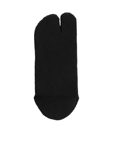 Maison Margiela Tabi Stretch Cotton Socks In Black