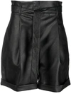 Philosophy Di Lorenzo Serafini Philosophy Eco Leather Shorts In Black