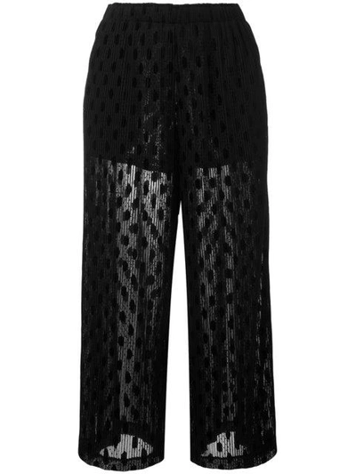 Mcq By Alexander Mcqueen Cropped Sheer Trousers