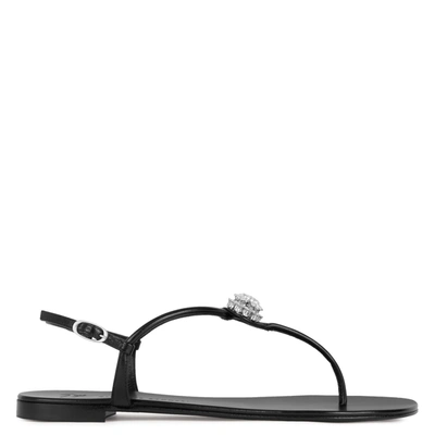 Giuseppe Zanotti Margy Crystal-embellished Leather Sandals In Black