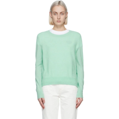 Apc Fine-knit Ribbed-trim Jumper In Kab Green