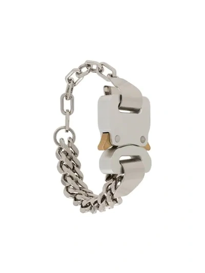 Alyx Rollercoasted Buckle-detail Bracelet In Silver