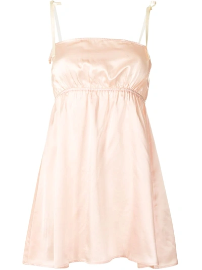 Morgan Lane Hanna Square Neck Dress In Peach Keen