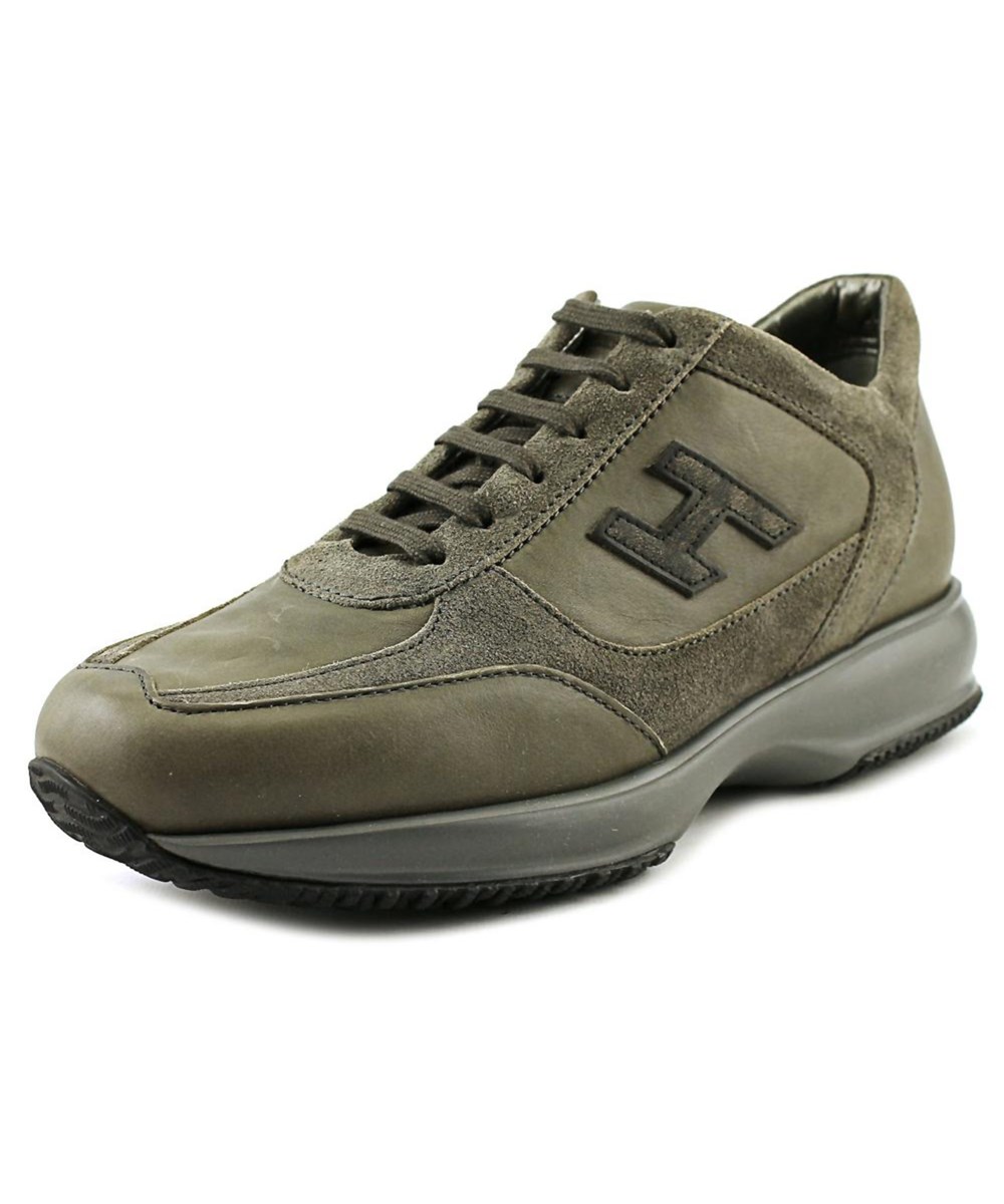 Hogan New Interactive H Vintage Suede Fashion Sneakers' In Green | ModeSens