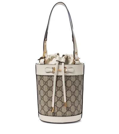 Gucci Small Horsebit 1955 Bucket Bag In White