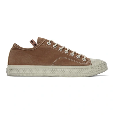 Acne Studios Ballow Tumbled M Brown/off White In Canvas Sneakers