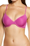 On Gossamer Next To Nothing Micro T-shirt Underwire Bra In Rogue Red