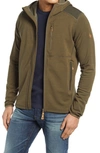 Fjall Raven Keb Zip Hoodie In Laurel Green-deep Forest