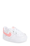 Nike Babies' Air Force 1 Sneaker In White/ Sunset Pulse